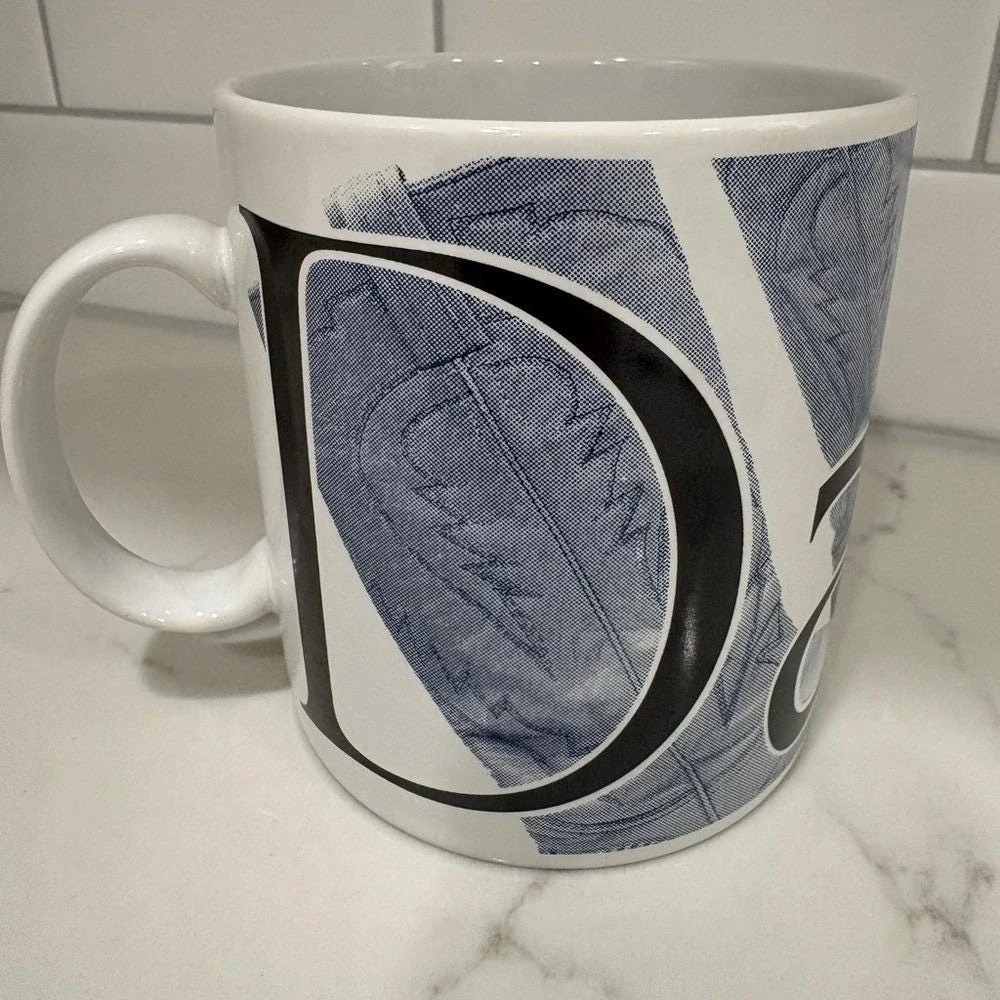 Starbucks 1994 Dallas City Mug Blue Cowboy Boots Texas Vintage Thailand